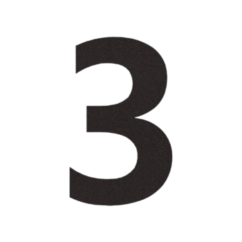 Hišna številka iz nerjavečega jekla 3 - 30,4 x 50 cm - RAL9005 Fina struktura (črna)