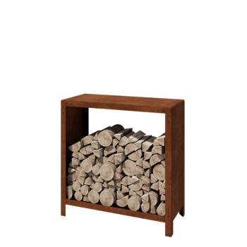 Corten jekleno Regal za drva - Indiana - 100 x 40 x 100 cm