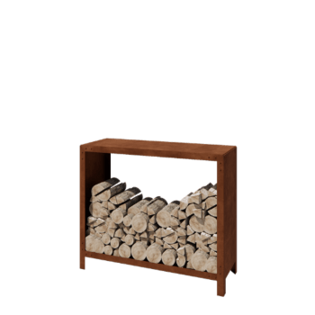 Stojalo za drva iz jekla corten Indiana 100 x 120 x 40 cm