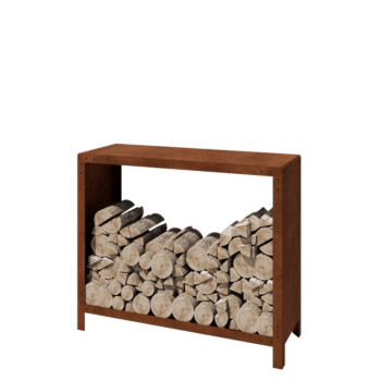 Corten jekleno Regal za drva - Indiana - 120 x 40 x 100 cm