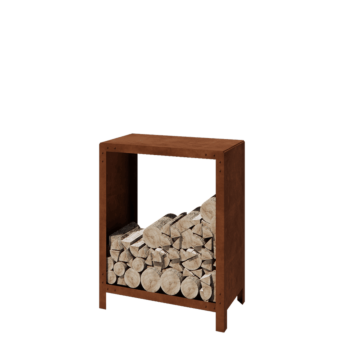 Corten jekleno Regal za drva - Indiana - 80 x 40 x 100 cm