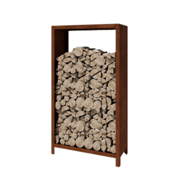 Stojalo za drva iz jekla corten Indiana 180 x 100 x 40 cm