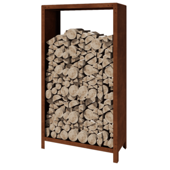 Corten jekleno Regal za drva - Indiana - 100 x 40 x 180 cm