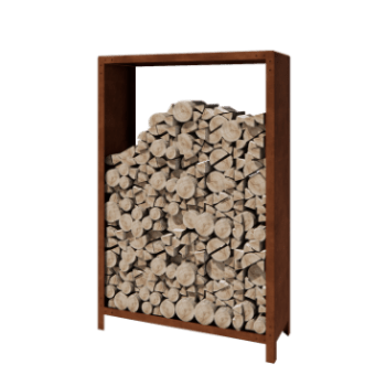Stojalo za drva iz jekla corten Indiana 180 x 120 x 40 cm