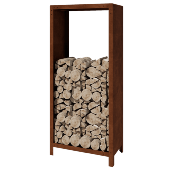 Corten jekleno Regal za drva - Indiana - 80 x 40 x 180 cm