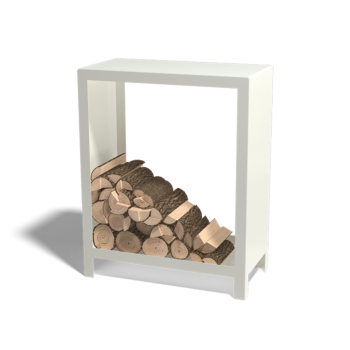 Jekleni regal za drva - Indiana - 80 x 40 x 100 cm - RAL9005 mat (črna)