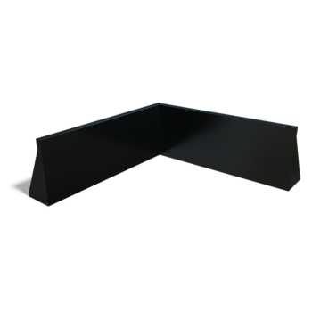 Jeklena škarpa - Notranji kot - 100 x 100 x 30 cm - RAL9010 mat (bela)