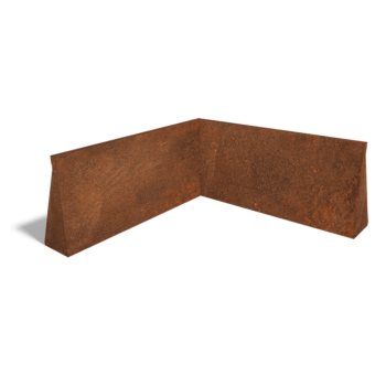 Škarpa iz jekla corten notranji kot 100 x 100 cm (višina 50 cm)