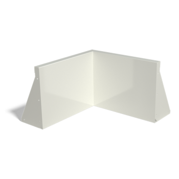 Jeklena škarpa - Notranji kot - 50 x 50 x 40 cm - RAL9010 mat (bela)