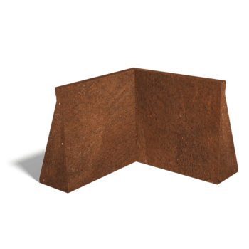 Škarpa iz jekla corten notranji kot 50 x 50 cm (višina 50 cm)