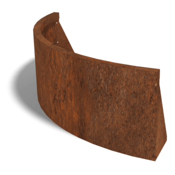 Škarpa iz jekla corten zunanja krivulja 100 x 100 cm (višina 40 cm)