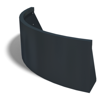 Jeklena škarpa - Zunanji lok - 100 x 100 x 40 cm - RAL9005 mat (črna)