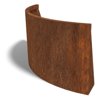 Škarpa iz jekla corten zunanja krivulja 100 x 100 cm (višina 60 cm)