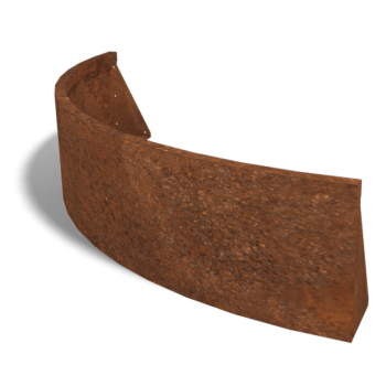 Škarpa iz jekla corten zunanja krivulja 150 x 150 cm (višina 40 cm)