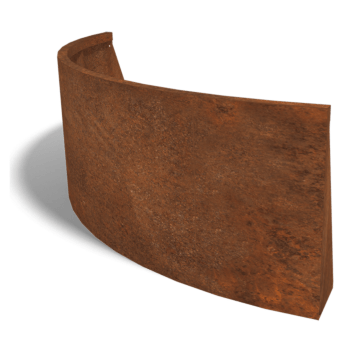 Škarpa iz jekla corten zunanja krivulja 150 x 150 cm (višina 60 cm)
