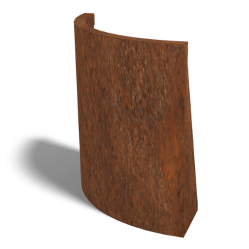 Škarpa iz jekla corten zunanja krivulja 50 x 50 cm (višina 60 cm)