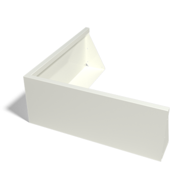 Jeklena škarpa - Zunanji kot - 100 x 100 x 40 cm - Druga RAL barva