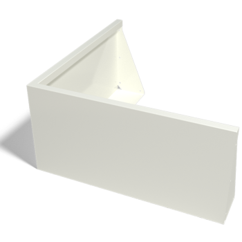 Jeklena škarpa - Zunanji kot - 100 x 100 x 50 cm - Druga RAL barva