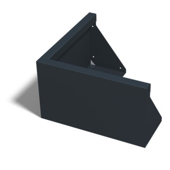 Jeklena škarpa - Zunanji kot - 50 x 50 x 30 cm - Druga RAL barva