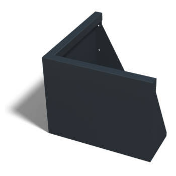 Jeklena škarpa - Zunanji kot - 50 x 50 x 40 cm - RAL9010 mat (bela)