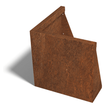 Škarpa iz jekla corten zunanji kot 50 x 50 cm (višina 50 cm)