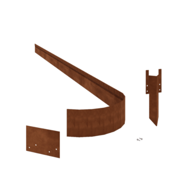 Obrobe za gredice iz jekla corten sploščeno FLEX 13 cm komplet na 15 metrov