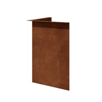 Obrobe za gredice iz jekla corten pod kotom 45 cm notranji kot