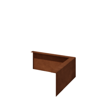 Obrobe za gredice iz jekla corten pod kotom 12 cm zunanji kot