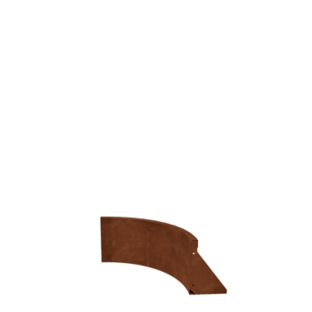 Corten jeklena škarpa - Notranji lok - 50 x 50 x 30 cm