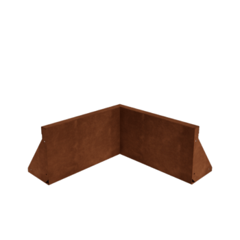 Corten jeklena škarpa - Notranji kot - 50 x 50 x 30 cm