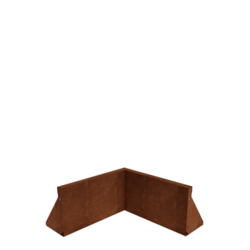 Corten jeklena škarpa - Notranji kot - 50 x 50 x 30 cm