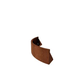 Corten jeklena škarpa - Zunanji lok - 100 x 100 x 30 cm