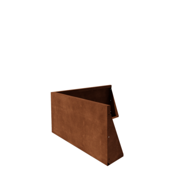 Corten jeklena škarpa - Zunanji kot - 100 x 100 x 50 cm