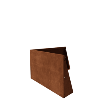Corten jeklena škarpa - Zunanji kot - 100 x 100 x 60 cm