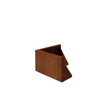 Škarpa iz jekla corten zunanji kot 50 x 50 cm (višina 30 cm)