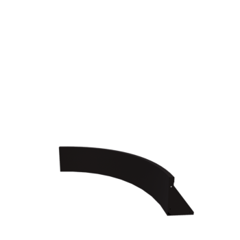 Jeklena škarpa - Notranji lok - 100 x 100 x 30 cm - RAL9005 mat (črna)