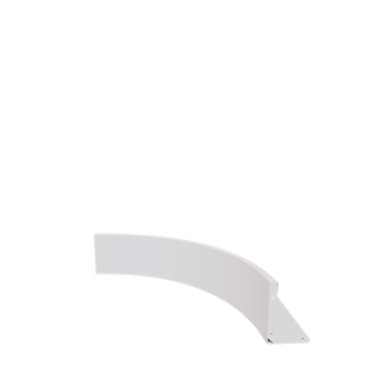 Jeklena škarpa - Notranji lok - 100 x 100 x 30 cm - RAL9010 mat (bela)