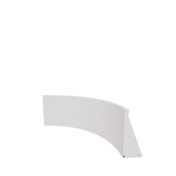 Jeklena škarpa - Notranji lok - 100 x 100 x 50 cm - RAL9010 mat (bela)