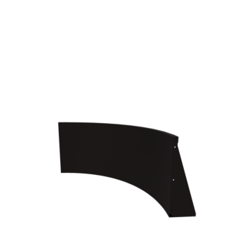 Jeklena škarpa - Notranji lok - 100 x 100 x 60 cm - RAL9005 mat (črna)