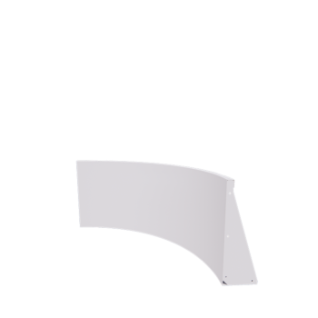 Jeklena škarpa - Notranji lok - 100 x 100 x 60 cm - RAL9010 mat (bela)