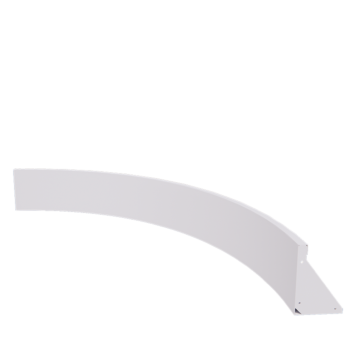 Jeklena škarpa - Notranji lok - 150 x 150 x 30 cm - RAL9010 mat (bela)