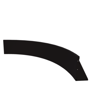 Jeklena škarpa - Notranji lok - 150 x 150 x 40 cm - RAL9005 mat (črna)