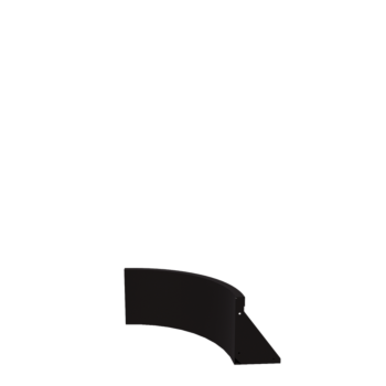Jeklena škarpa - Notranji lok - 50 x 50 x 30 cm - RAL9005 mat (črna)