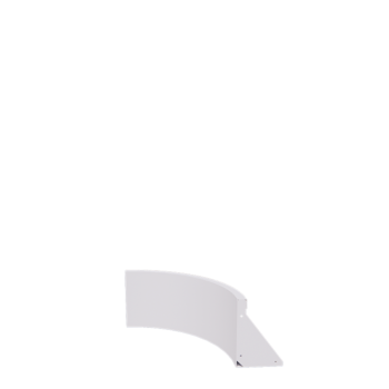 Jeklena škarpa - Notranji lok - 50 x 50 x 30 cm - RAL9010 mat (bela)