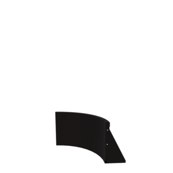 Jeklena škarpa - Notranji lok - 50 x 50 x 40 cm - RAL9005 mat (črna)