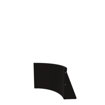 Jeklena škarpa - Zunanji lok - 50 x 50 x 50 cm - RAL9005 mat (črna)