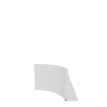 Jeklena škarpa - Notranji lok - 50 x 50 x 50 cm - RAL9010 mat (bela)