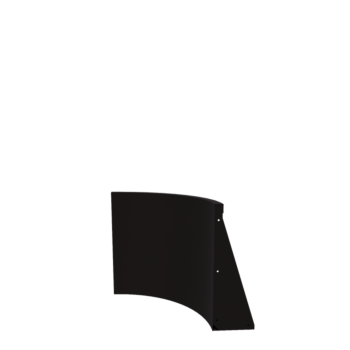 Jeklena škarpa - Notranji lok - 50 x 50 x 60 cm - RAL9005 mat (črna)