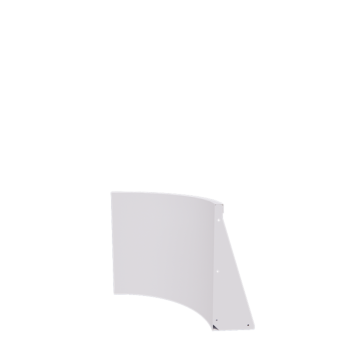 Jeklena škarpa - Notranji lok - 50 x 50 x 60 cm - RAL9010 mat (bela)