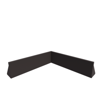 Jeklena škarpa - Notranji kot - 100 x 100 x 30 cm - RAL7016 mat (antracitno siva)